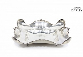 Italian silver fruit bowl, law 800, 20th century