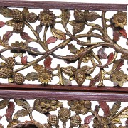 Tres dinteles decorativos de madera, Peranakan, pps.s.XX