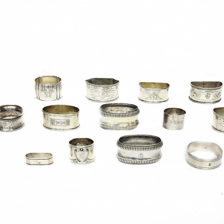 Lot of silver napkin rings