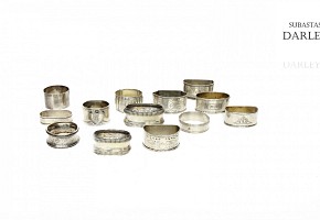 Lot of silver napkin rings