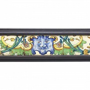 Grupo de azulejos valencianos de cerámica esmaltada, s.XVIII