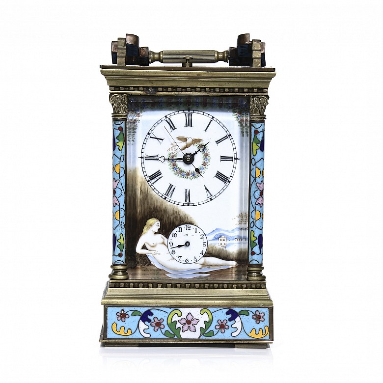 French travel clock, mid 20th century