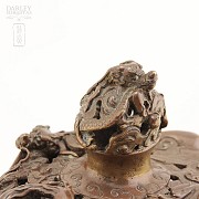 Incensario Chino de bronce siglo XVII - 20