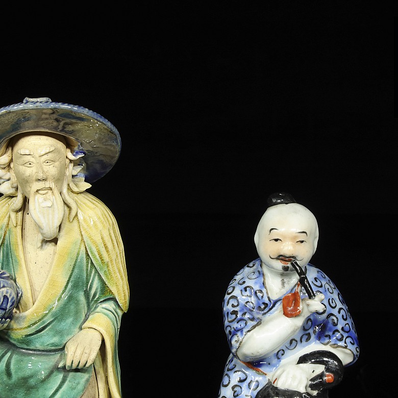Five Chinese sculptures, 20th century