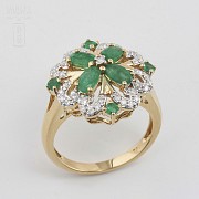 Fantástico anillo Esmeraldas y Diamantes - 4