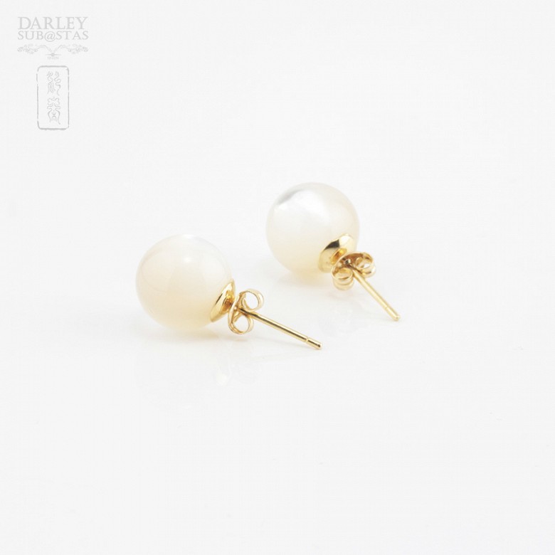 18k gold and pearl earrings Natural - 3