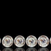 Seis platos de Compañia de Indias, dinastía Qing