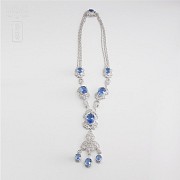 Faller blue dressing and rhodium plated - 6