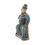 A turquoise-glazed Warrior, Qing dinasty,