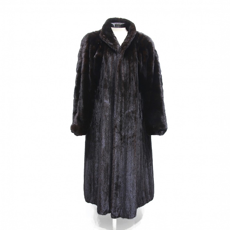 Black mink coat, Yves Saint Laurent Fourrures.