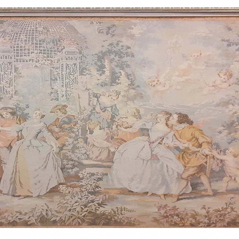 Wool tapestry, French style, 20th century