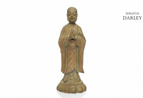 Carved wooden Buddha, 20th century
