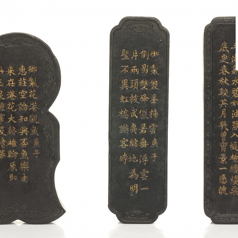 Group of ten chinese scholar's ink blocks, early 20th century