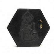 Chinese ink plaque, Qing dynasty.