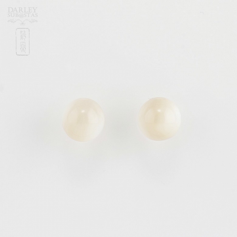 18k gold and pearl earrings Natural - 1