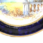Pareja de platos de cerámica esmaltada, Peyró. s.XX - 4