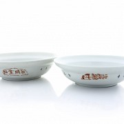Pareja de cuencos de porcelana, China, s.XX
