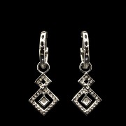 Earrings in 18k white gold and diamonds - 4