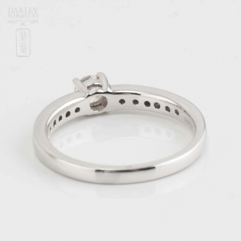 Solitaire 18k white gold and diamonds - 4