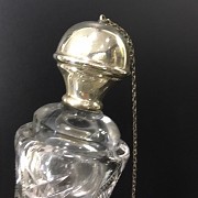 Beautiful couple of Porrónes in hand carved Crystal, - 5