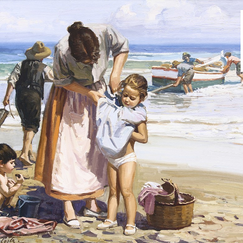 Agustín Navarro Costa (1936) “Escena en la playa”