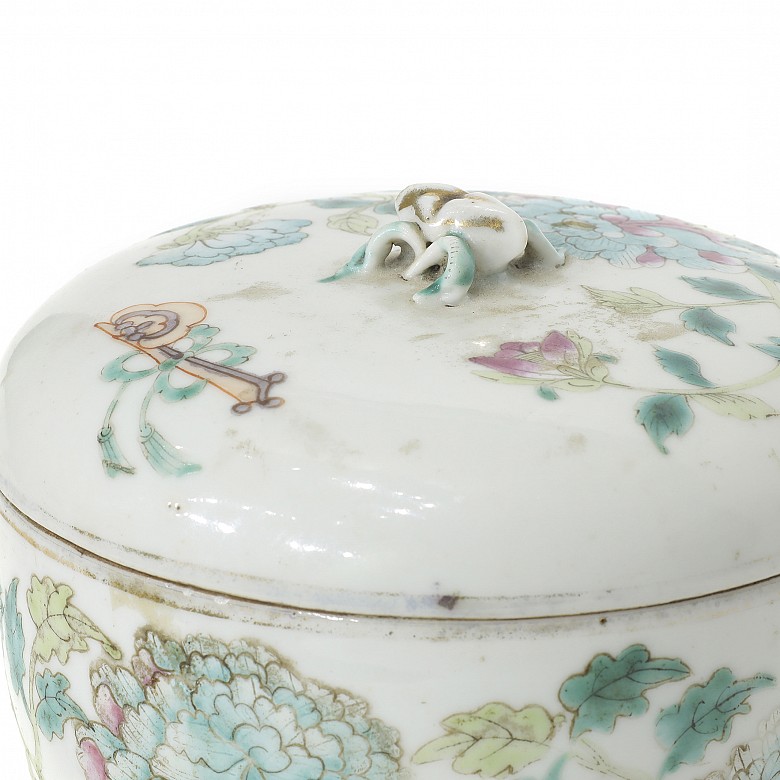 Porcelain Tibor, famille rose, 19th Century - 8