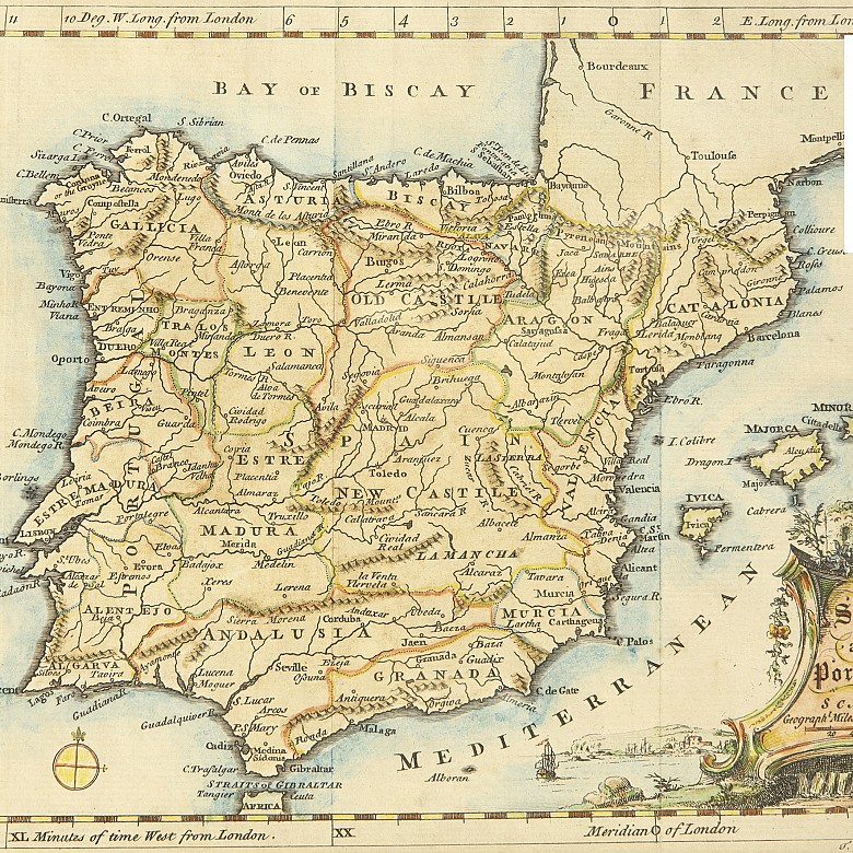 English maps of Spain and Portugal, 19th - 20th Century - 3