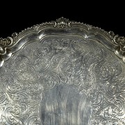 Gran bandeja inglesa de plata, Heming & Co, Londres, 1905