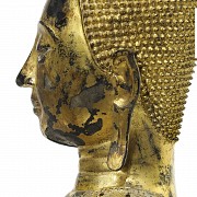 Gran buda tailandés de bronce dorado, S.XIX