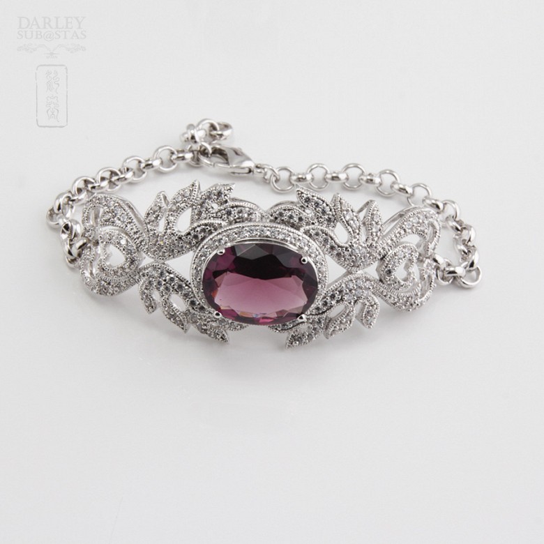 Faller dressing and rhodium plated amethyst - 4