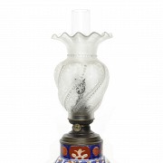 Jarrón de porcelana japonesa, con lámpara, S.XX - 3