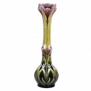 Enameled ceramic vase, Art Nouveau, 20th century - 1