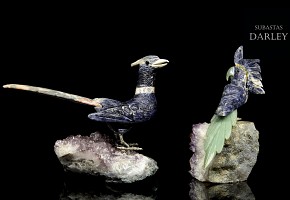 Dos pájaros de piedra tallada, S.XX