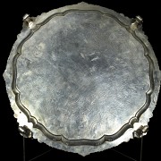 Large English silver platter, Heming & Co, London, 1905