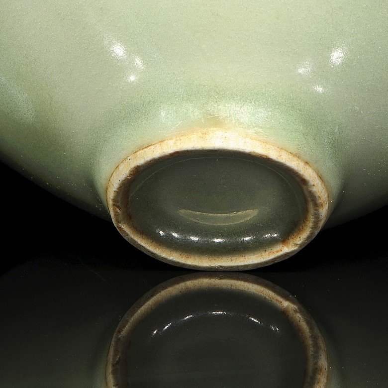 Cuenco de cerámica verde celadón, estilo Song - 6