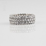 Bonito anillo en plata-rodio y circonitas - 2
