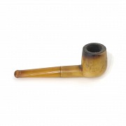 Four seafoam and amber pipes, early 20th century