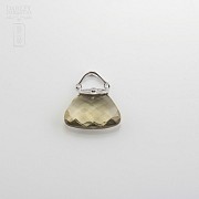Pendant in 18k White Gold  and Citrine
