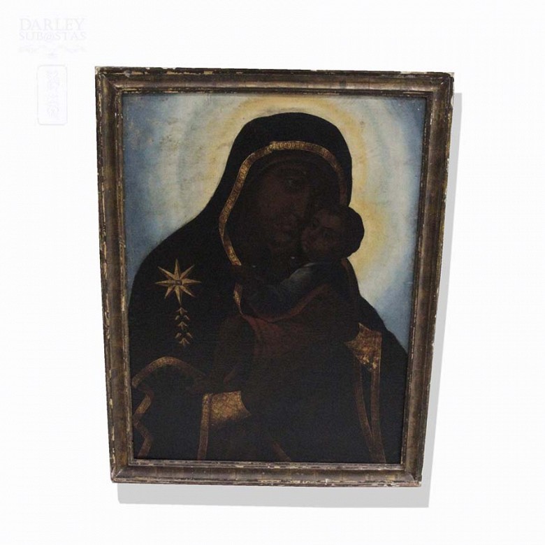 Virgen con niño Jesús siglo XVIII-XIX