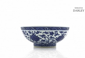 Porcelain bowl, blue and white, Guangxu seal mark.