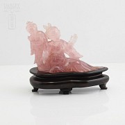 Chinese rose quartz figure - 3