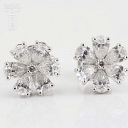 Earrings 18k white gold and 1,87ct diamonds. - 5
