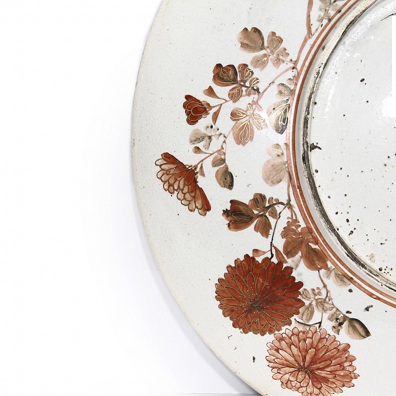 Kutani porcelain decorative plate, Japan, Meiji period.