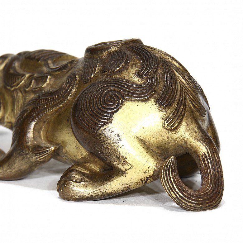 Gilded bronze dog, 20th century