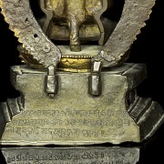 Altar tibetano con buda, dinastía Qing
