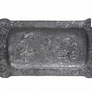 Art Nouveau pewter tray, pps.20th century
