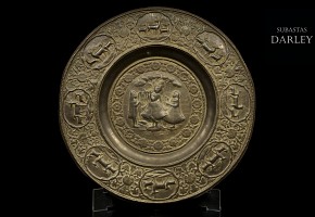 Indian embossed plate, 19th century