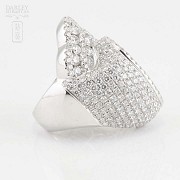 Fantástico anillo oro blanco y diamantes 6.35cts - 3