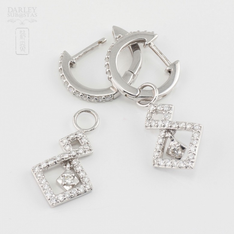 0.82cts precious diamond earrings - 2