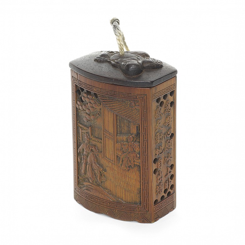 Reticulated bamboo box, 20th century